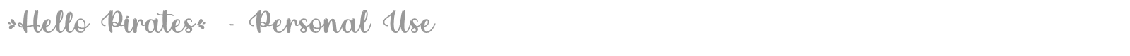 Hello Pirates font preview